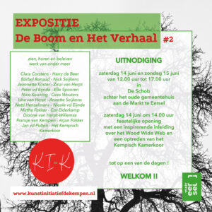 Uitnodiging voor expositie De Boom en Het Verhaal